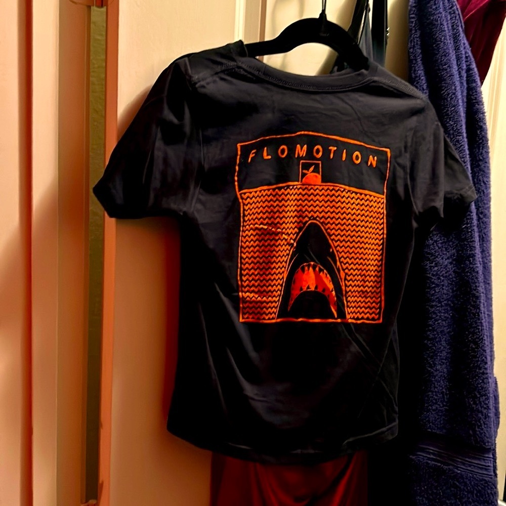 shark Orange and Black surf tee